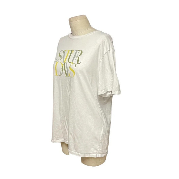 Saturdays New York City White Logo Tee Shirt Size Large - Picture 4 of 10